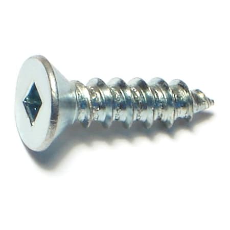 Midwest Fastener Sheet Metal Screw, #10 x 3/4 in, Zinc Plated Steel Flat Head Square Drive, 35 PK 64002